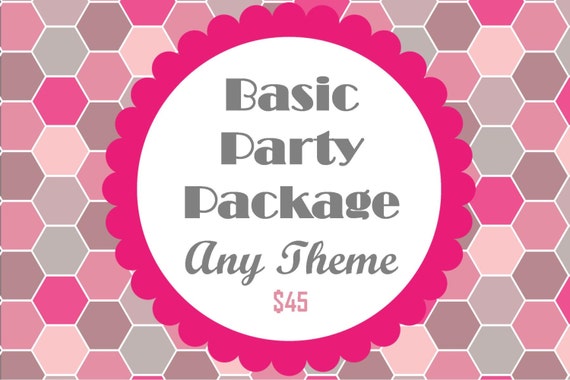 Basic Party Package- ANY THEME from my shop Il_570xn