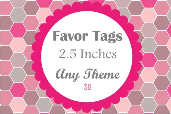 DIY Digital File - Party Circles for Favor Tags, Stickers Or Larger Sized Cupcake Topper Il_570xn
