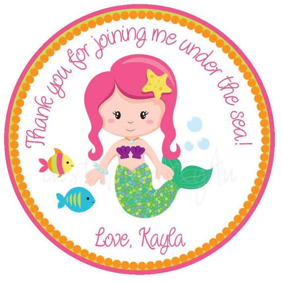 Adorable Mermaid Under the Sea Favor Tags Il_570xn