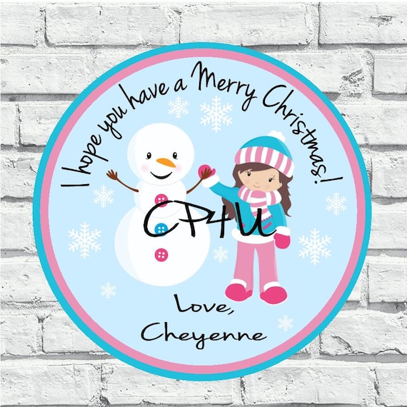 Snow Girl Favor Tags Il_570xn