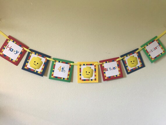 Lego Themed Word Banner Etsy