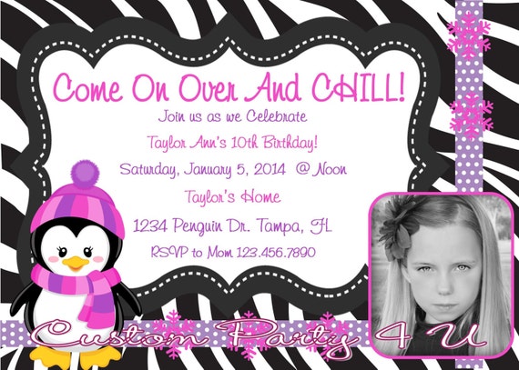 Penguin Photo Invitation Il_570xn
