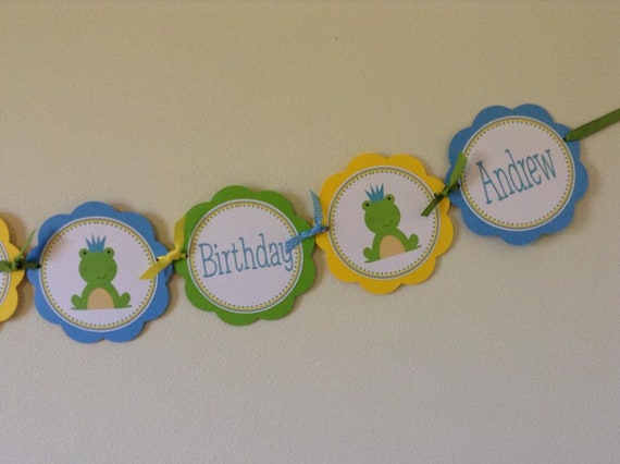 Frog Prince Word Banner Il_570xn