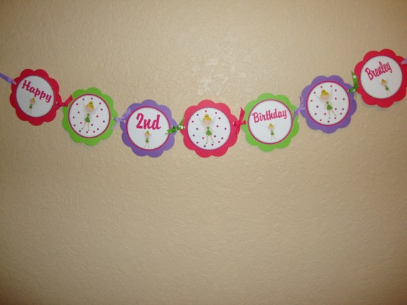 Tinkerbell Custom Word Banner Il_570xn
