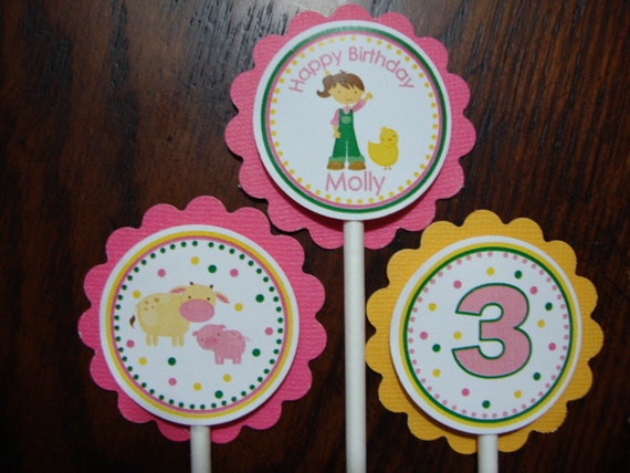 Farm Girl Cupcake Toppers Il_570xn