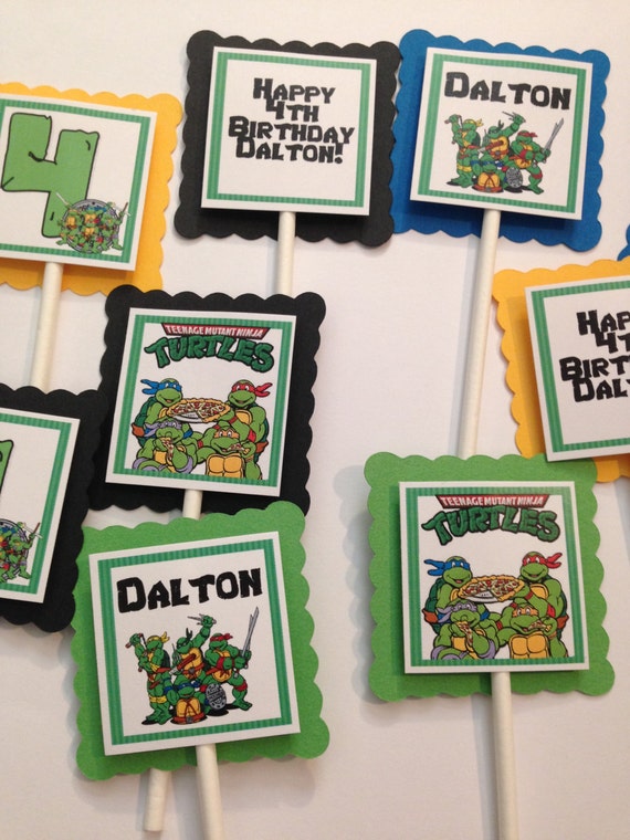 Ninja Turtles Cupcake Toppers Il_570xn