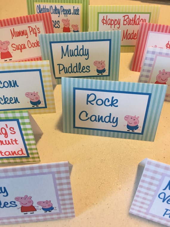 Peppa Pig Food Tent Cards Il_570xn