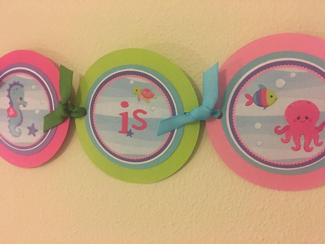 Under the Sea High Chair Banner Etsy