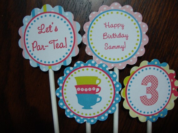 Tea Party (Par-Tea) Cupcake Toppers Il_570xn