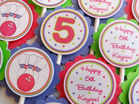 Girl Bowling Cupcake Toppers Il_570xn