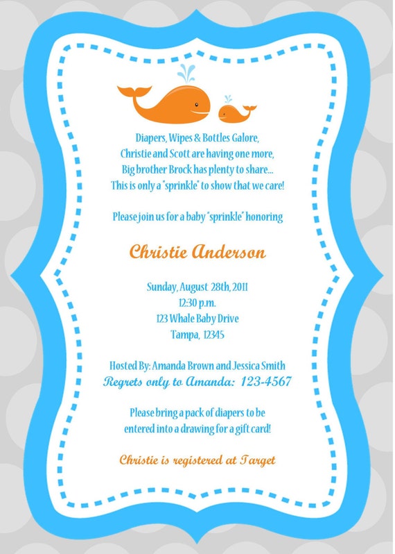 Whale Baby Shower Invitation Il_570xn