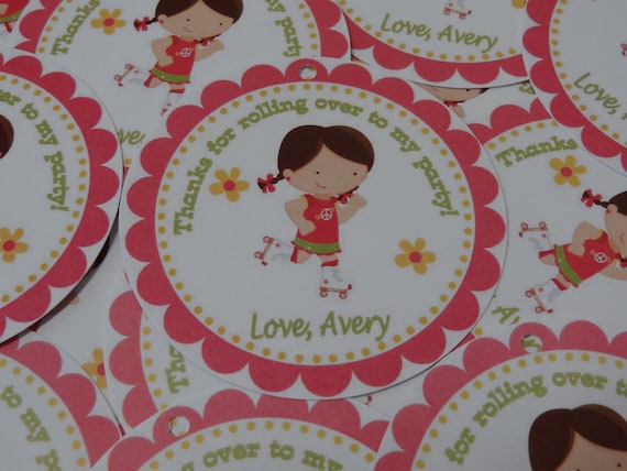 Roller Skate Favor Tags for Girls Il_570xn