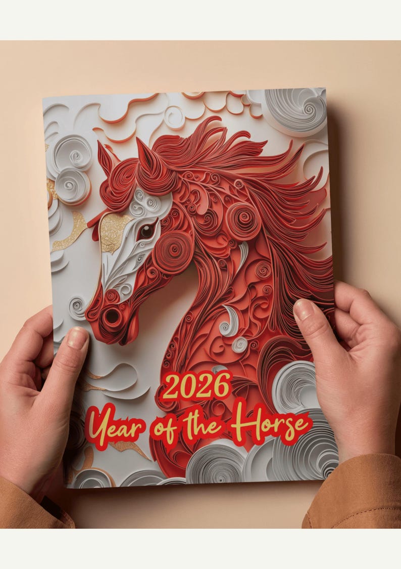 Chinese Lunar New Year 2026 Horse Themed Artwork: Digital Download ...