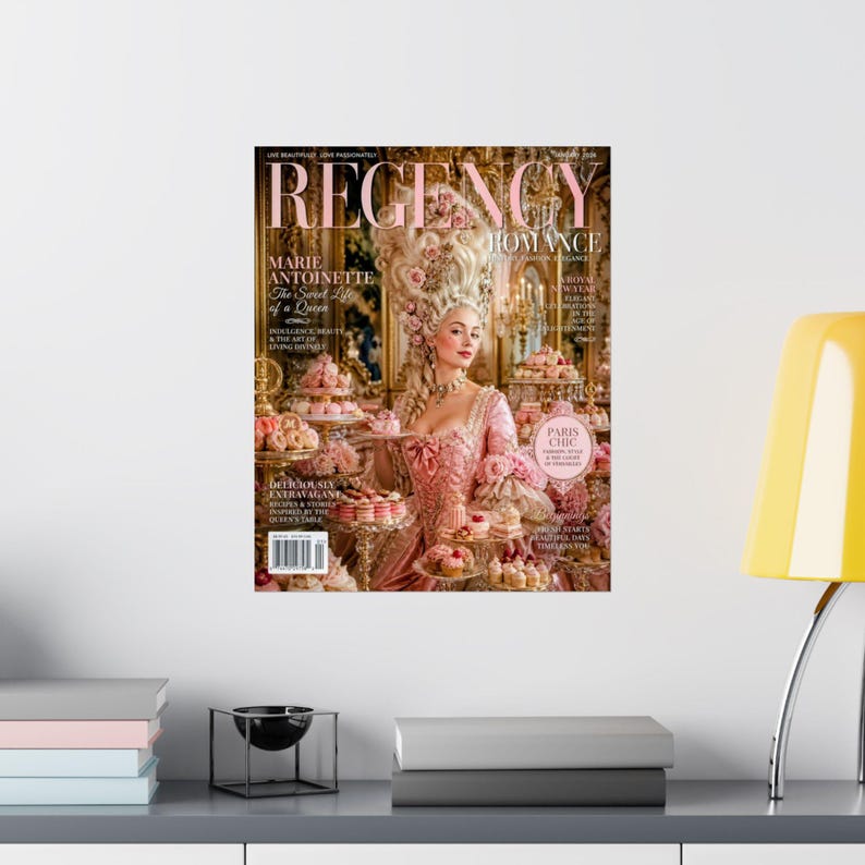 Magazine Rococo Marie Antoinette Regency Magazine Cover Matte Vertical Poster, 16 X 20 ...