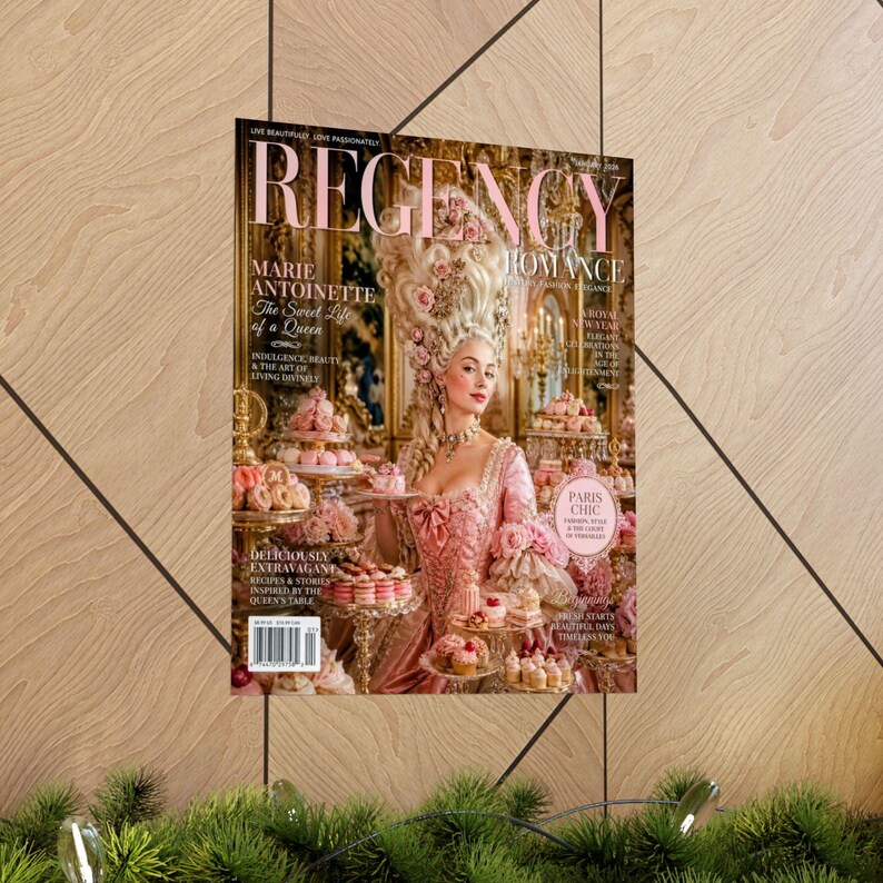 Magazine Rococo Marie Antoinette Regency Magazine Cover Matte Vertical Poster, 16 X 20 ...