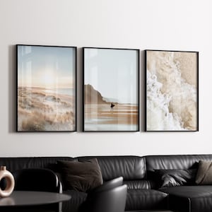 Retro Surfboard Art Print Set, Vintage Beach Decor (Digital Download)