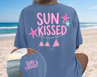 Sun Kissed PNG, Summer Bikini Png, Salty Soul png Design, Beach Girl PNG, Girly Summer Vibes Png, Vacation Shirt Design, Catch Phrase Png
