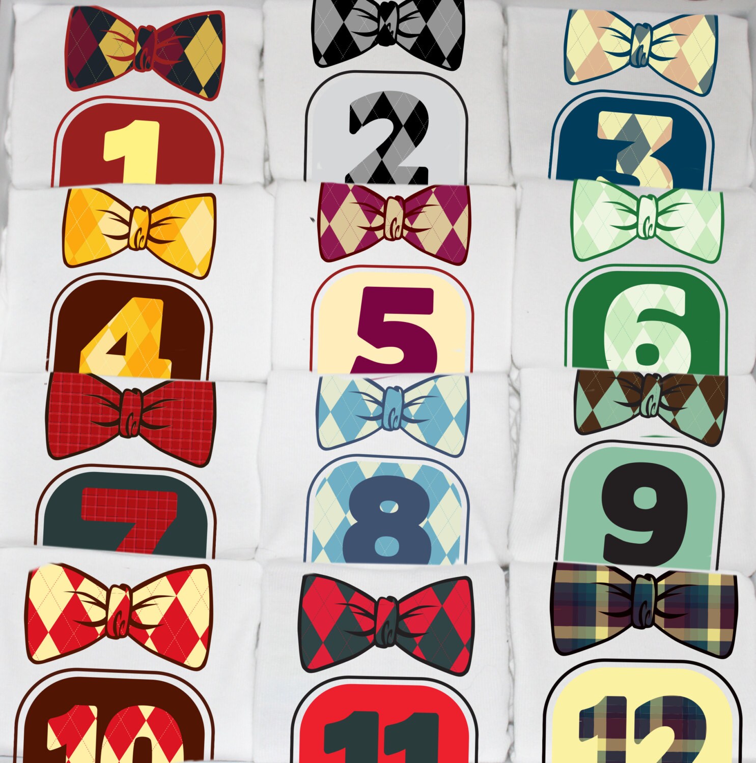 Unique Baby Monthly Onesies 12 Month Set of Onesies Perfect Etsy