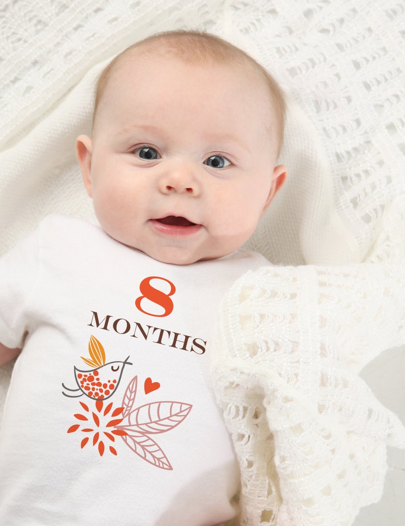 Unique Monthly Baby Onesies 12 Month Set of Onesies Perfect Etsy