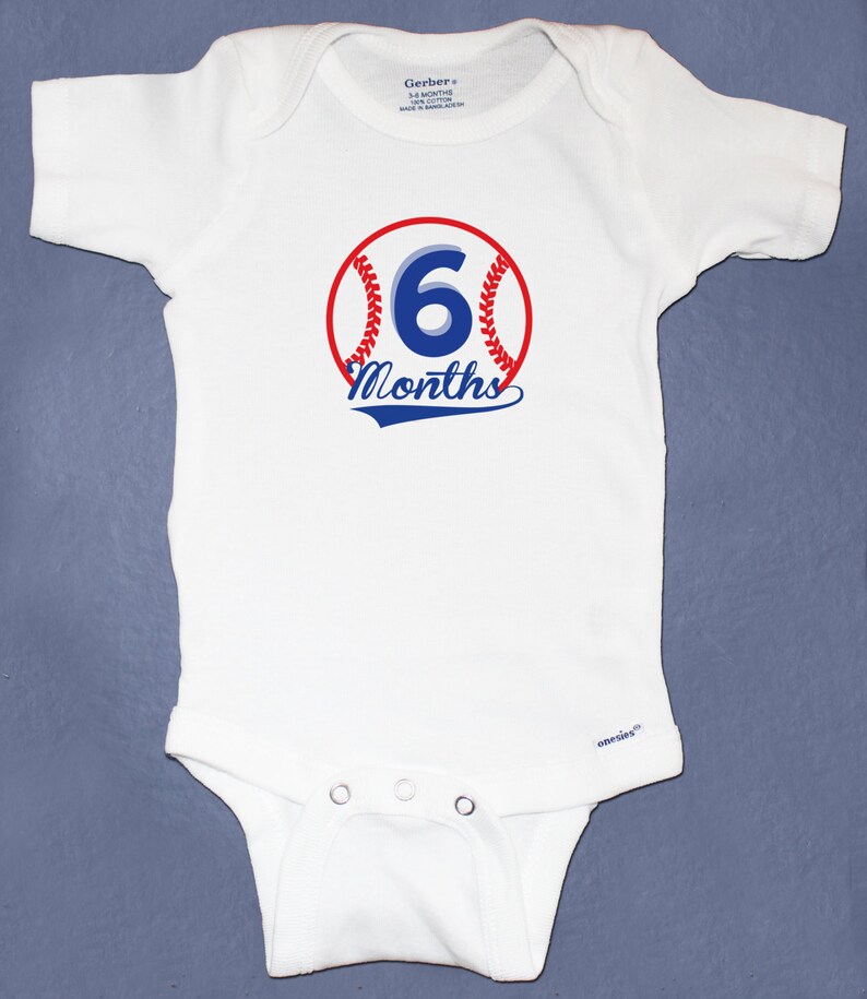 Baseball Baby Boy Monthly Onesies 12 Month Set Etsy