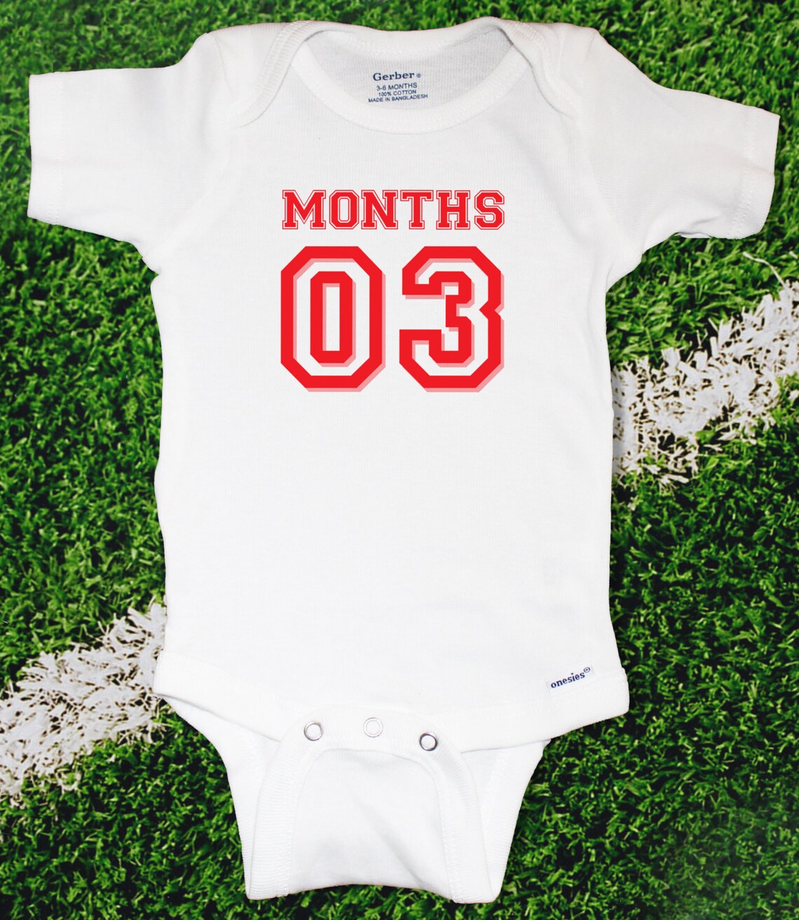 Sports Monthly Baby Onesie Set 12 Month Set of Onesies Etsy