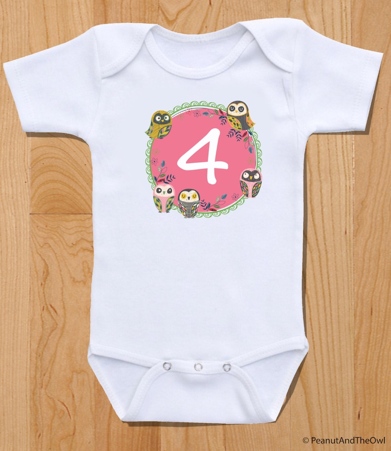 Unique Colorful Owl Baby Girl Monthly Onesies 12 Month Set Etsy
