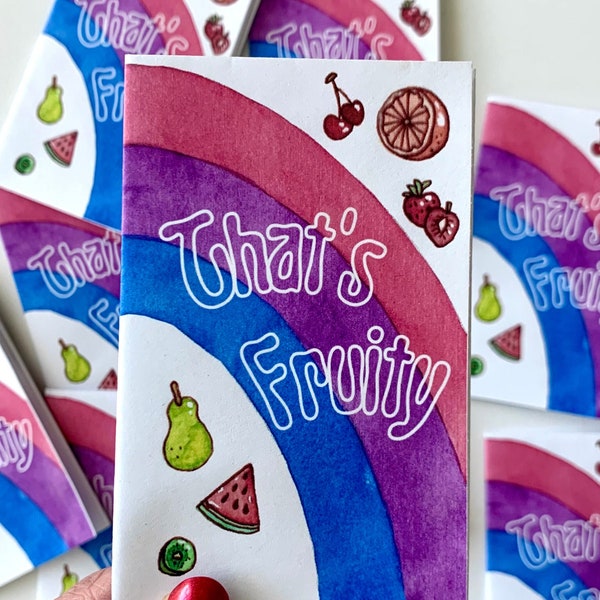 That’s Fruity Small Comic Zine Bisexual Bi Pride Month 8-Page Art Book LGBTQ Gift