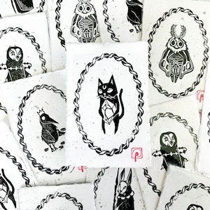 Void Animal Linocut Print | Hand-printed Art From NC