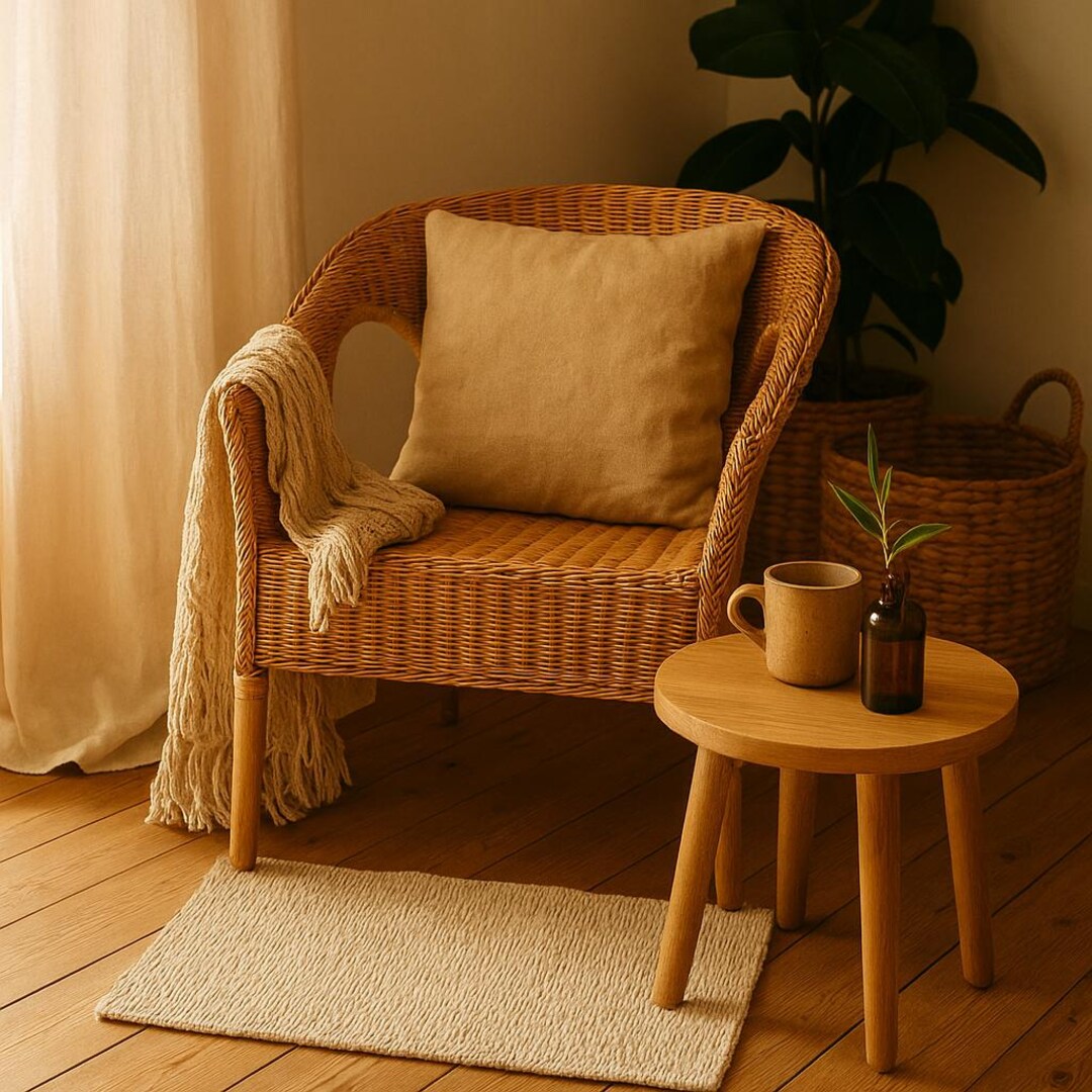 Handwoven Reed Mat Boho-chic Wicker Rug Raffia Mat Eco-friendly Floo ...