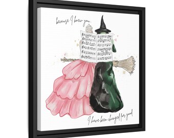 Op Wicked For Good Song geïnspireerde muurkunst | Cadeau voor slechte fan