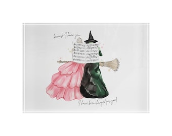 Wicked parce que je vous connaissais, j'ai été changé pour de bon Bloc photo | Décoration de bureau en acrylique avec citation