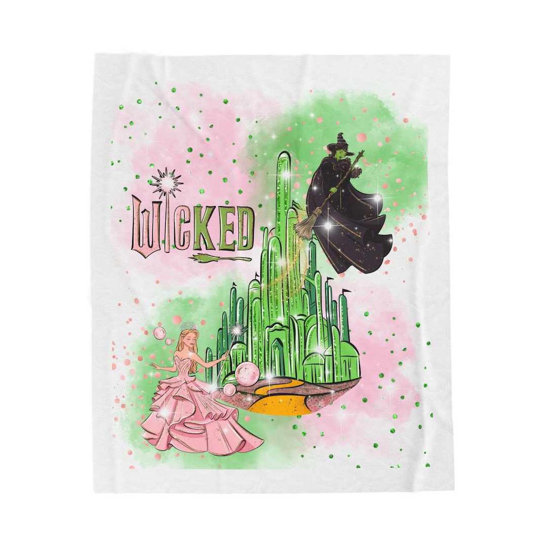 Wicked Movie Musical Velveteen Blanket: Cozy Theater Lover Gift - Etsy