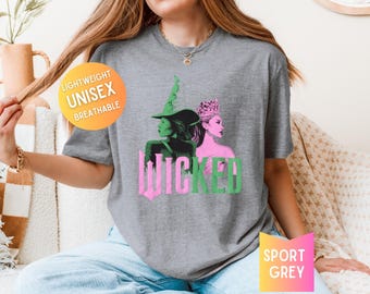 Wicked Movie Pastel T-Shirt | Glinda Elphaba Character Tee