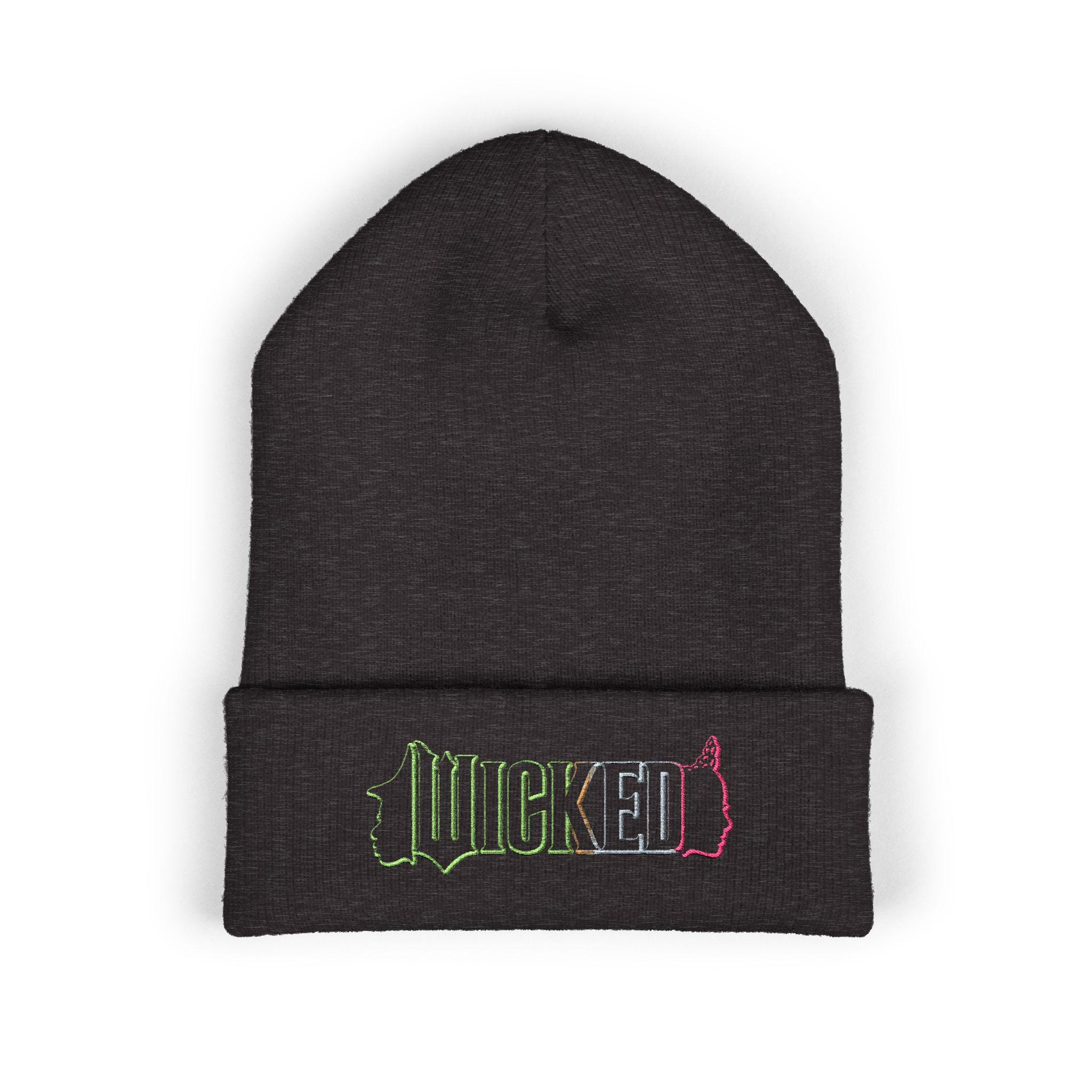Wicked for Good Embroidered Beanie | Elphaba Glinda Knit Hat 