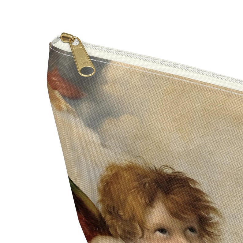 Personalized Angels Makeup Bag, Vintage Cherub Cosmetic Pouch, Cute Toiletry Bag, Coquette Aesthetic Travel Organizer, Gift for Her. NW610 image 13