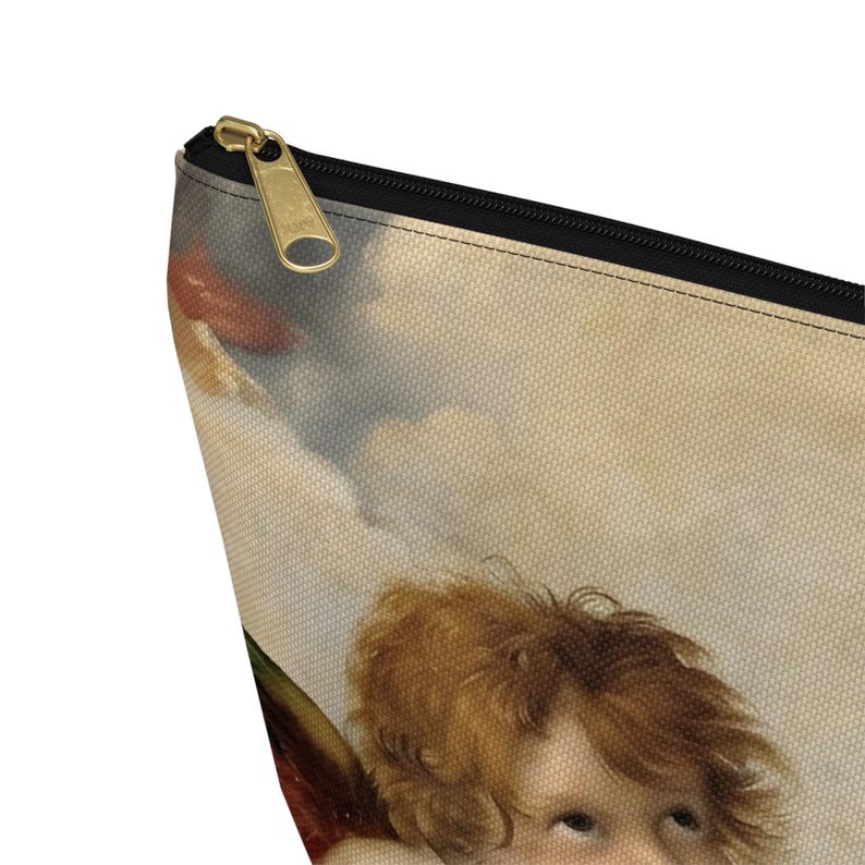 Personalized Angels Makeup Bag, Vintage Cherub Cosmetic Pouch, Cute Toiletry Bag, Coquette Aesthetic Travel Organizer, Gift for Her. NW610 image 12