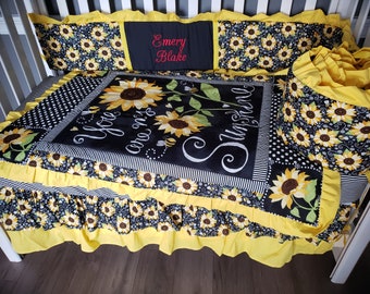 sunflower crib sets