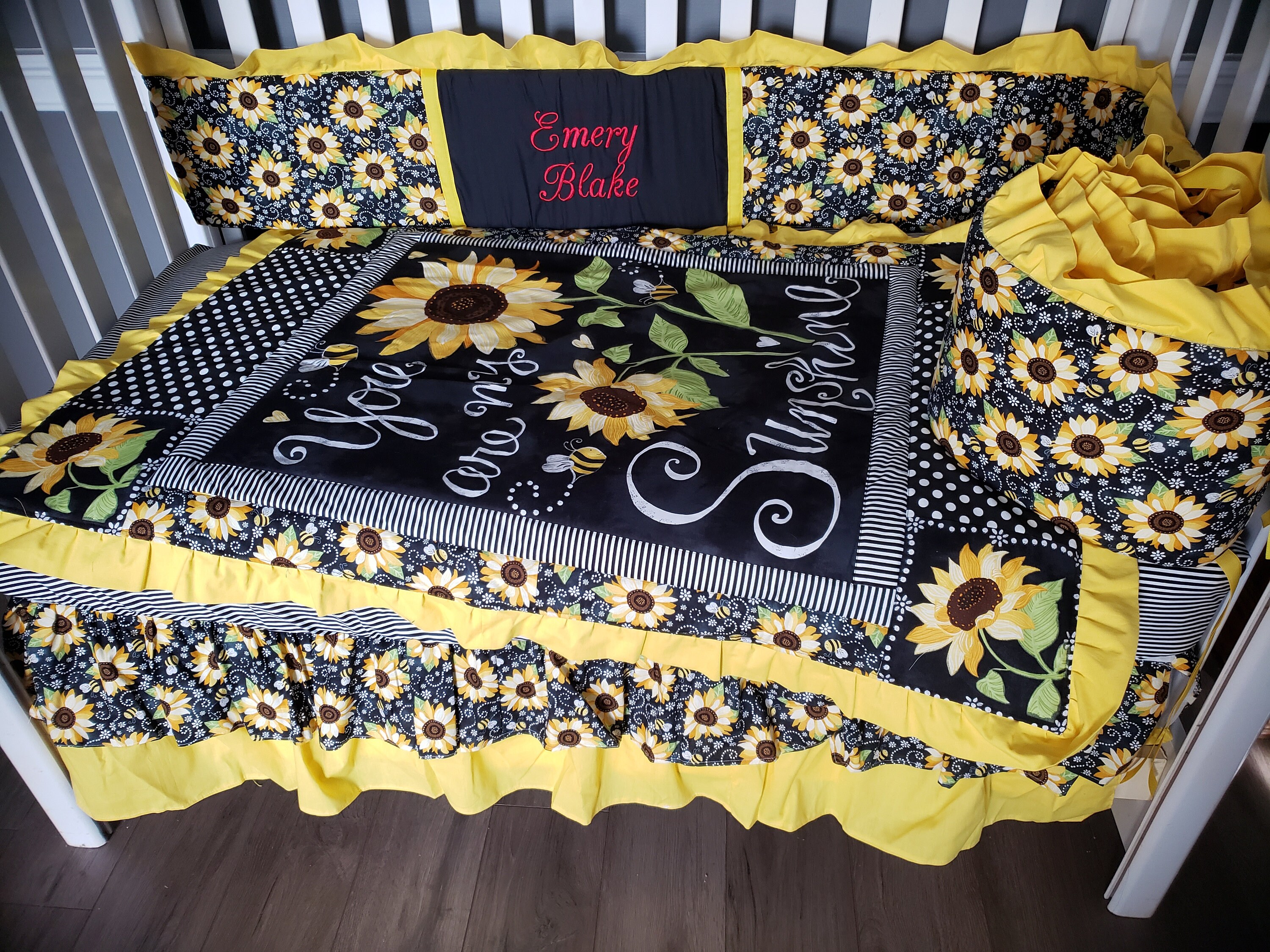 you are my sunshine crib bedding