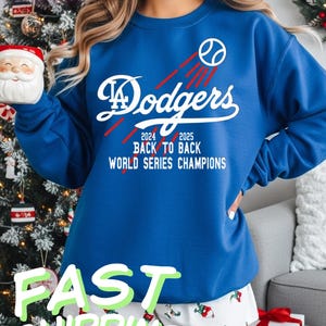 Dodgers Back to Back Baseball Sweatshirt - Comfort Colors Unisex