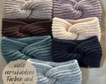 Fascia per capelli in lana merino lavorata a mano per donne e ragazze | Scaldaorecchie | 100% lana merino | Abiti coordinati | Regalo perfetto