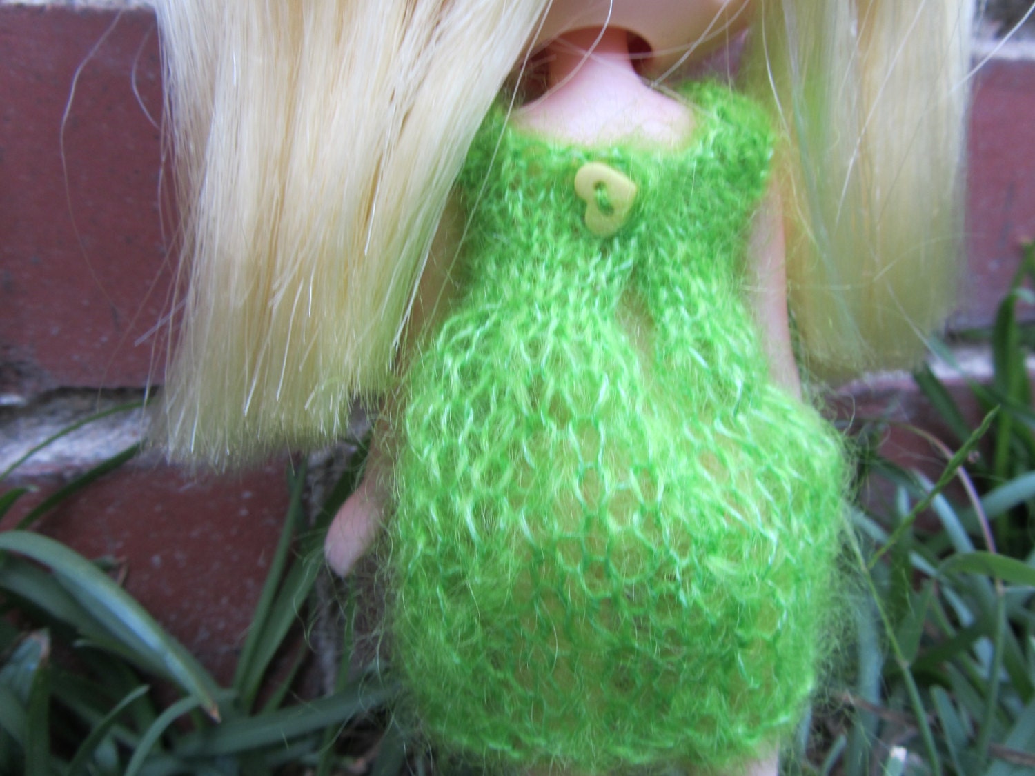 Knitting Pattern Mohair Dress for Middie Blythe Etsy