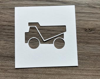 Dump Truck Stencil PNG