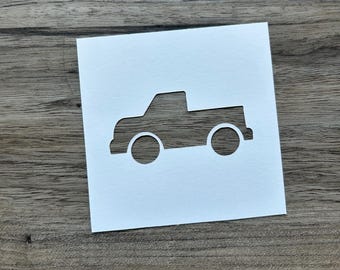 Pickup Truck Stencil PNG