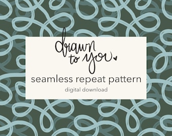 Modern Squiggles Seamless Repeat Pattern