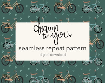 Bicycles Seamless Repeat Pattern