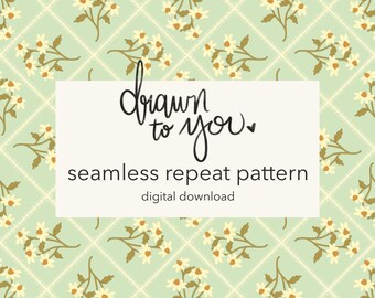 Farmhouse Bouquet Seamless Repeat Pattern