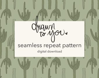 Desert Cactus - Seamless Repeat Pattern