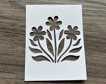 Triple Flower Stencil PNG