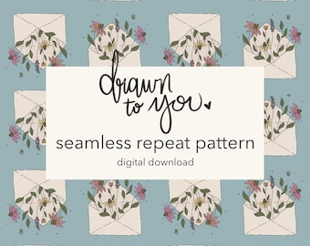 Sending Love Seamless Repeat Pattern