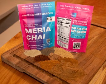 Instant Chai Latte Mix – Vegan, Sugar & Dairy-Free, Barista Quality Spiced Masala (33 Servings)